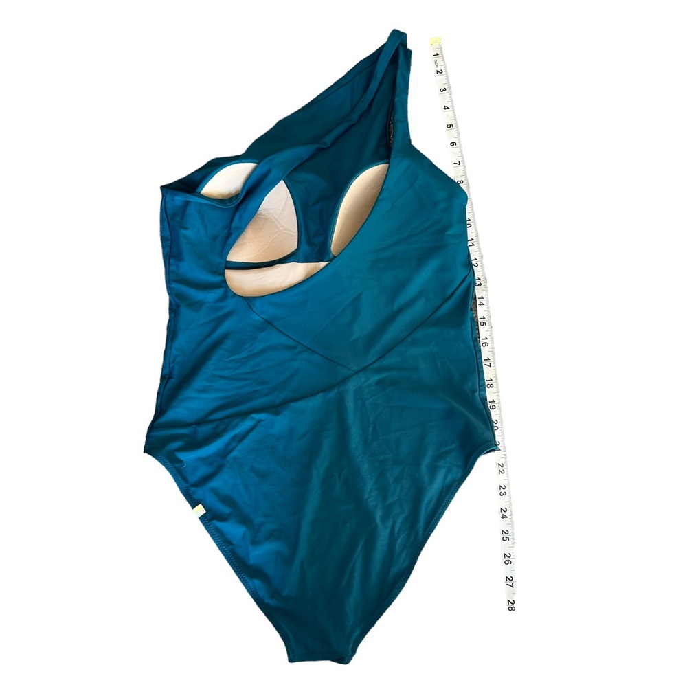 summersalt One-Shoulder One-Piece Swimsuit in Teal - Picture 9 of 14